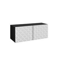 TV-SCHRANK Cali 100 cm, zweitürig, schwarz, weiß - Schwarz/Weiß, Kunststoff (100/40/41cm) - Margaret Hadas24