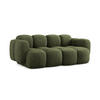 2-SITZER SOFA Chenille Stoff Grün - Schwarz/Olivgrün, Holzwerkstoff/Kunststoff (210/72/115cm) - Makamii