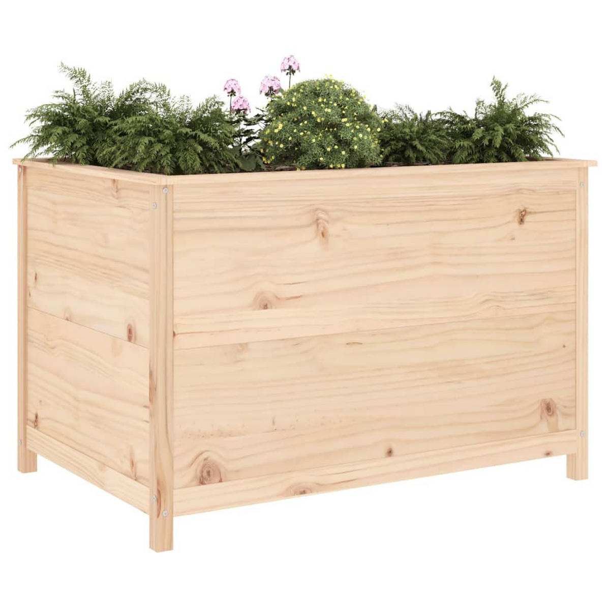 HOCHBEET 119,5x82,5x78 cm Massivholz Kiefer - Braun, Holz (82.5/78/119.5cm) - furnicato