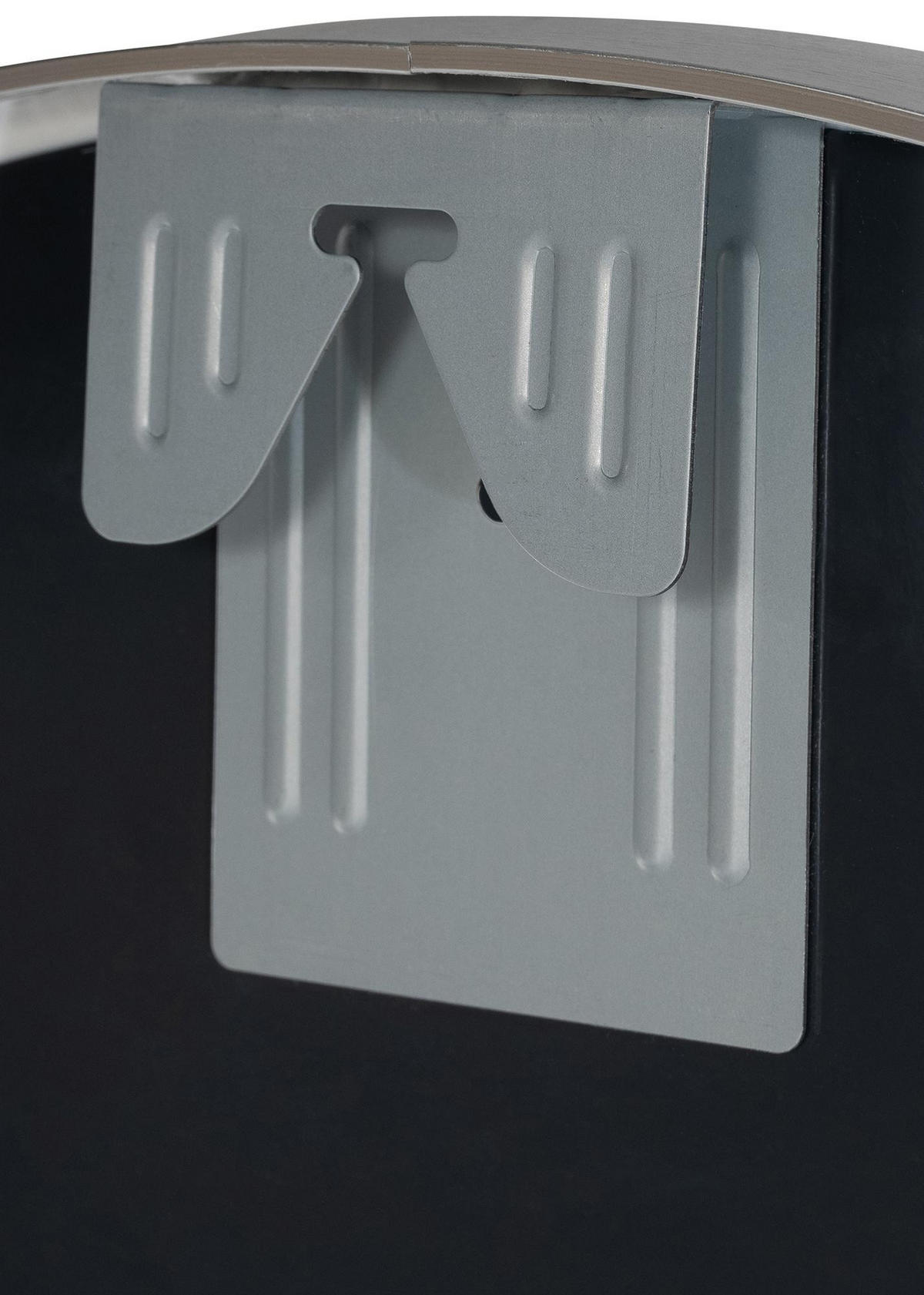 WANDSPIEGEL Gdansk Metall Silber Runder Spiegel - Silberfarben, Metall (60/60/3cm) - DELUKE