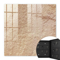 SCHLÜSSELBOX Schwarz 30x30 cm- Türöffnung nach rechts - Sandmuster - Beige, Metall (30/30/5cm) - TULUP