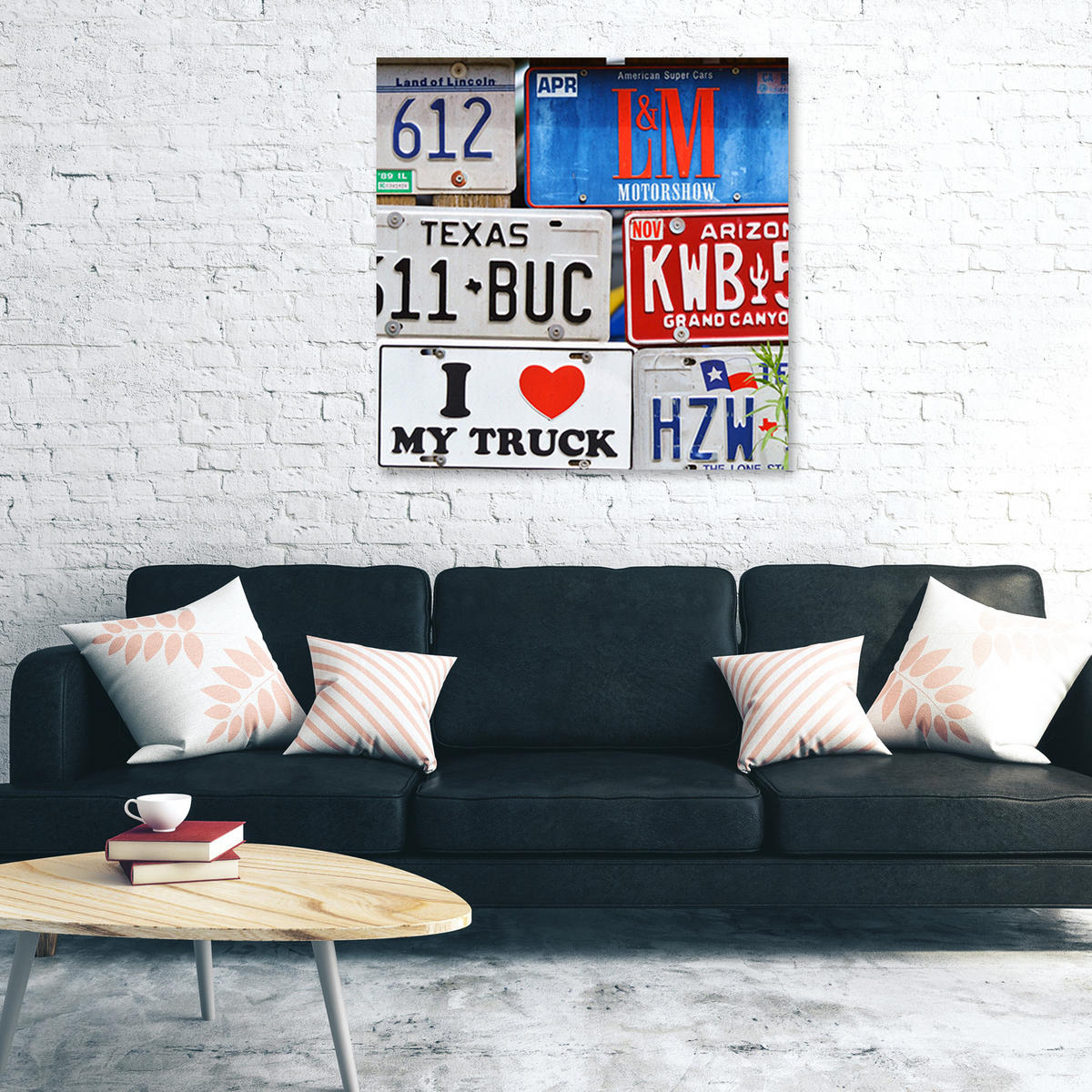 WANDBILD abstrakt weiß - Weiß, Textil (50/50cm) - Feeby