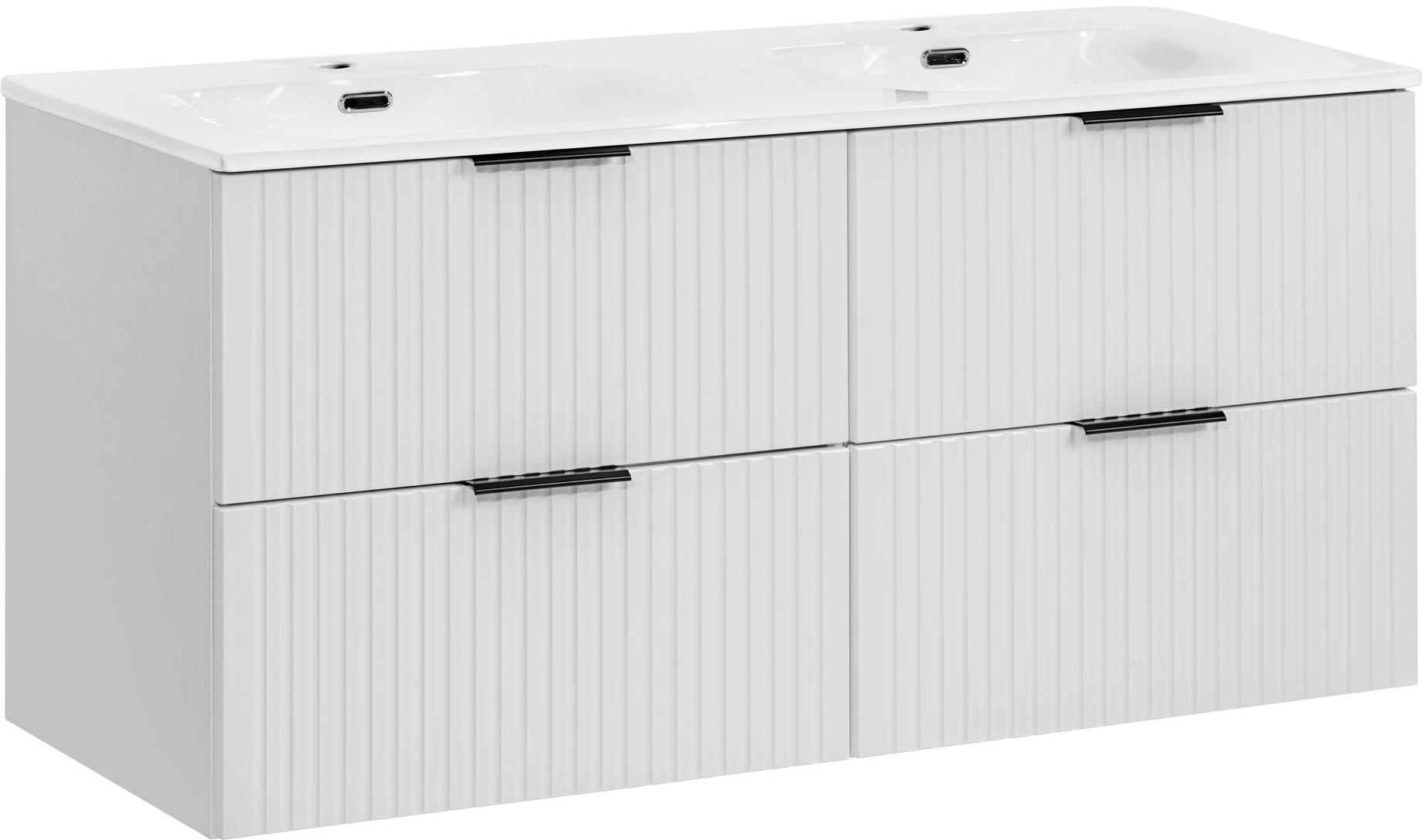 WFL Group Doppelwaschtisch Weiß 121x58.5x46 cm