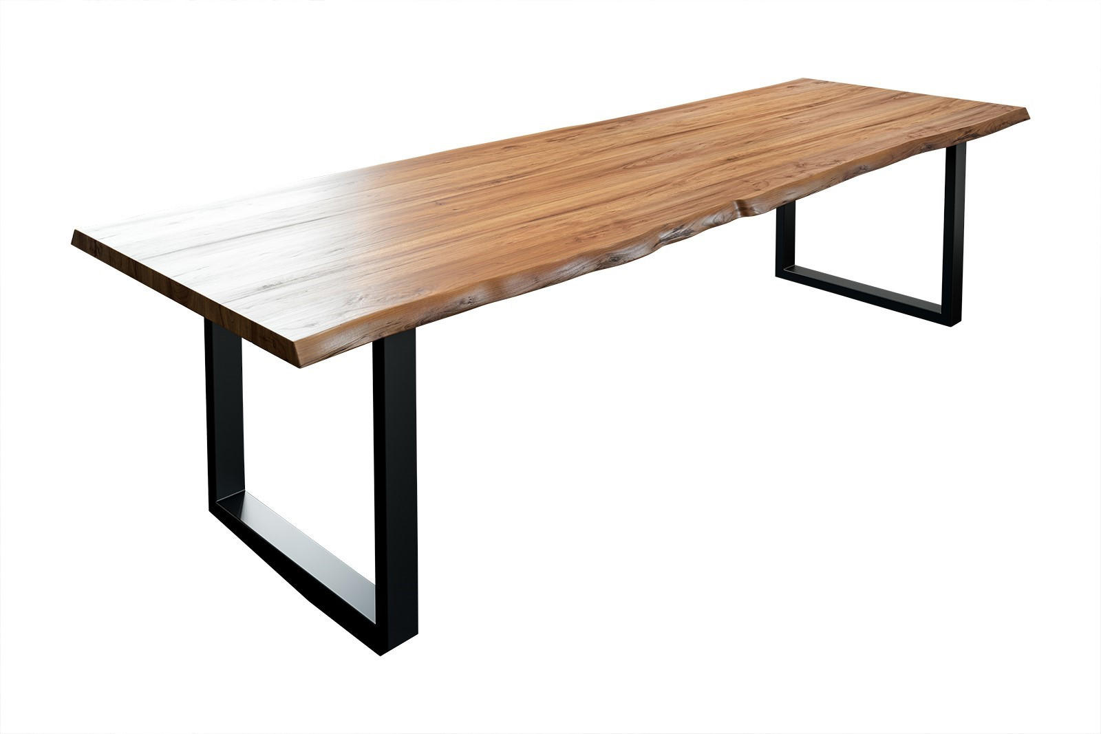 ESSTISCH LIAM - Beige/Schwarz, Holz/Metall (100/260/74cm) - SAM