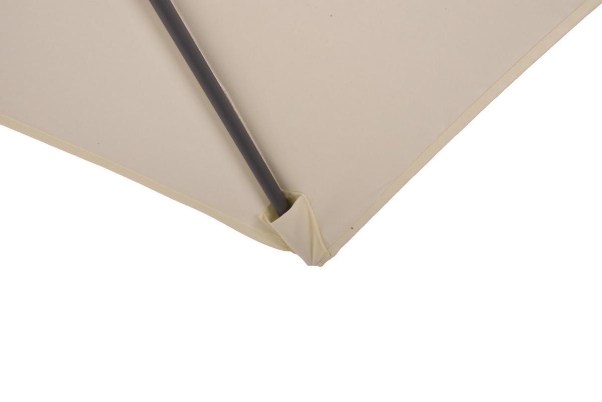 SONNENSCHIRM Thomas Ø 300cm 6 Streben Creme Gartenschirm - Creme, Kunststoff (300/300cm) - DELUKE