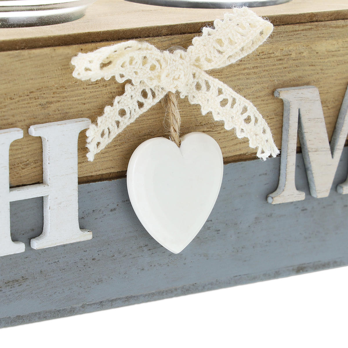 TEELICHTHALTER - Multicolor, Glas/Holzwerkstoff (8cm) - Relaxdays