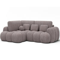 ECKSOFA COZION L-Form mit Schlaffunktion & Bettkasten – Modernes 3-Sitzer Sofa, HR-Kaltschaum, Wellenfederung, 267 × 165 cm - Hellgrau/Schwarz, Kunststoff (165/267cm) - Wohnideebilder