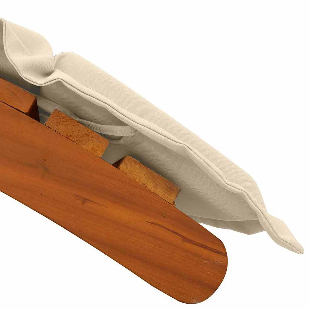 SONNENLIEGE Mit Kissen 2 Pcs Beige Massivholz Akazie - Beige, Holz (184/64/55cm) - vidaXL