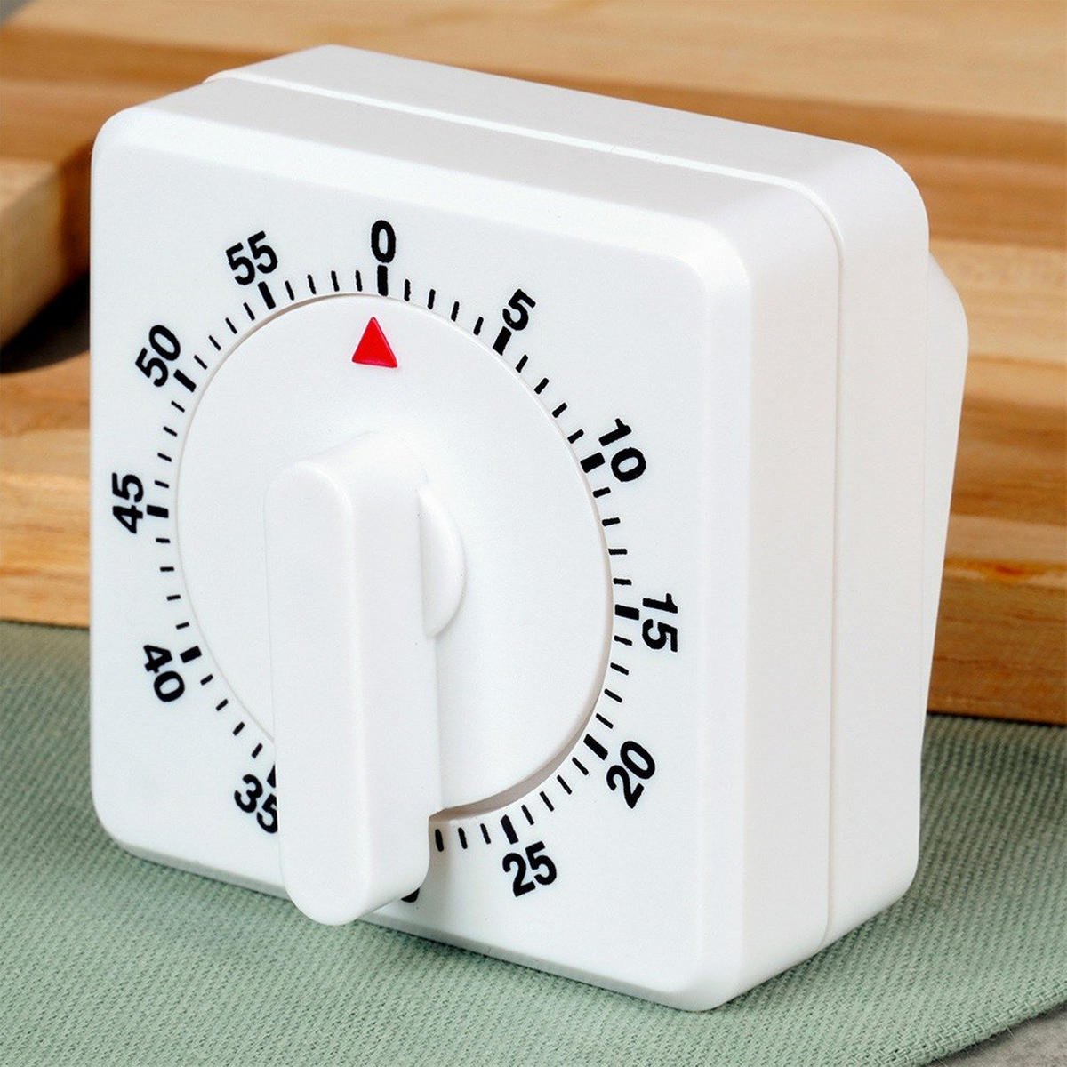KÜCHENTIMER Weiß - Weiß, Kunststoff (7/5/7cm) - Orion 