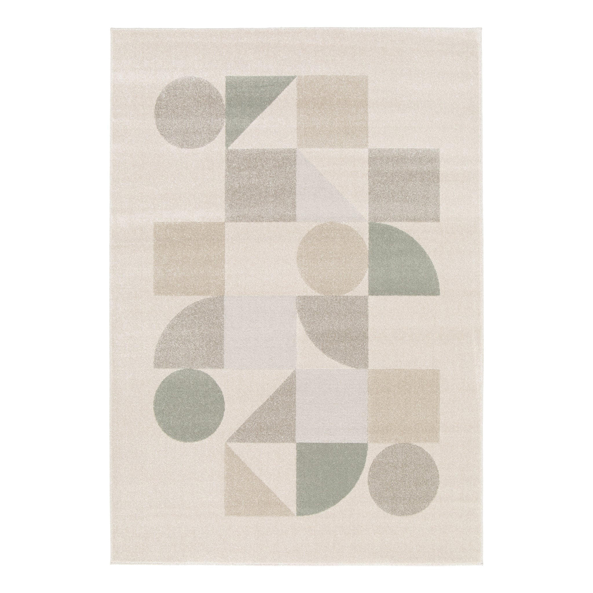 GEOMETRISCHER Teppich weich und bequem grün - Grün, Textil (120/170cm) - AFK Living