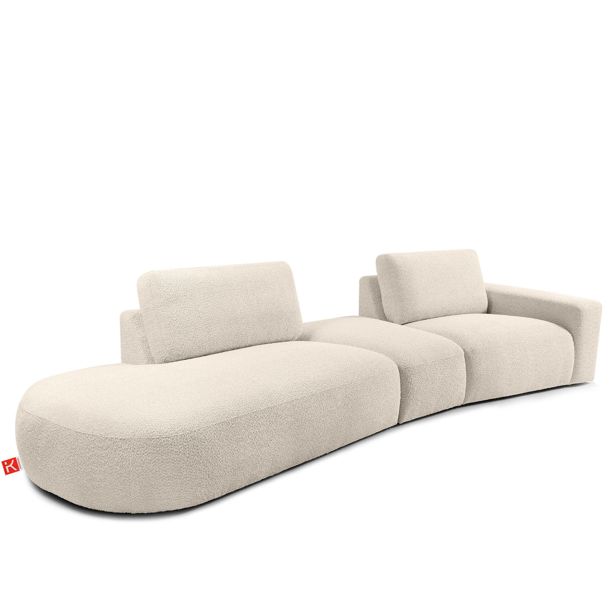 4-SITZER ECKSOFA ZUCCO Boucle links, Beige - Beige, Textil (350/84/105cm) - KONSIMO®
