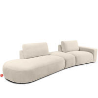 4-SITZER ECKSOFA ZUCCO Boucle links, Beige - Beige, Textil (350/84/105cm) - KONSIMO®