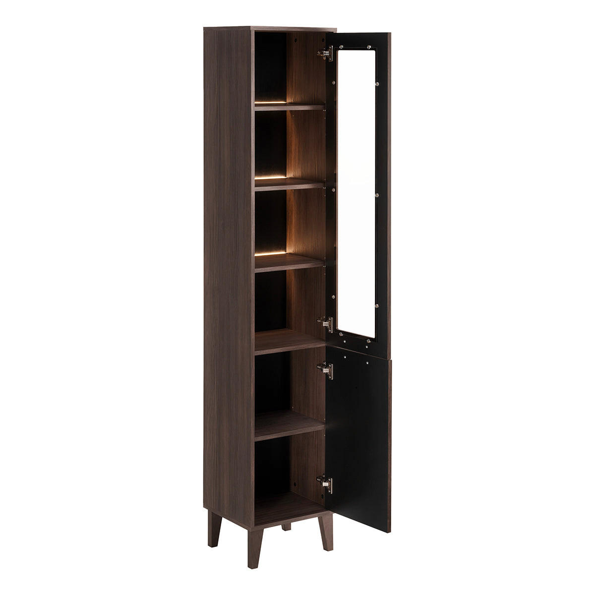 ZÁVESNÁ SKRINKA Moka Drevo - hnedá, kompozitné drevo (40/205/35cm) - Petits-meubles