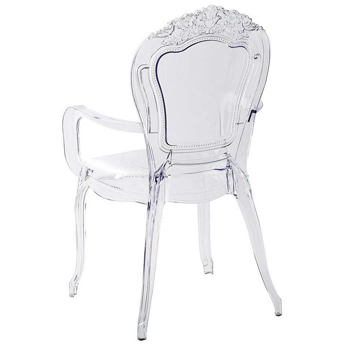 ESSZIMMERSTUHL 2er-Set Kunststoff Transparent Vermont - Transparent, Kunststoff (52/98/53cm) - Beliani