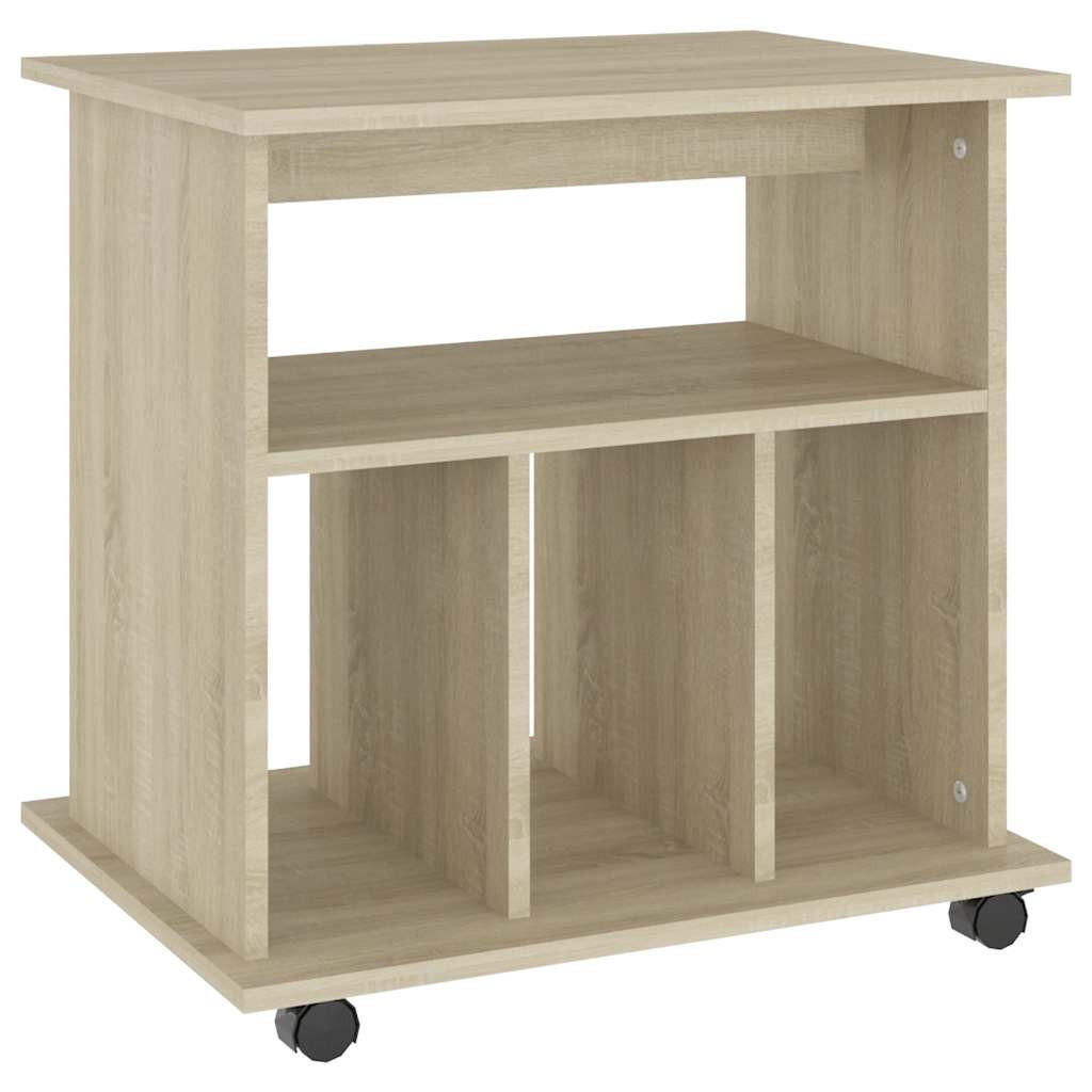 ROLLSCHRANK Sonoma-Eiche 60/45/60 Cm Holzwerkstoff - Braun, Holzwerkstoff (45/60/60cm) - vidaXL
