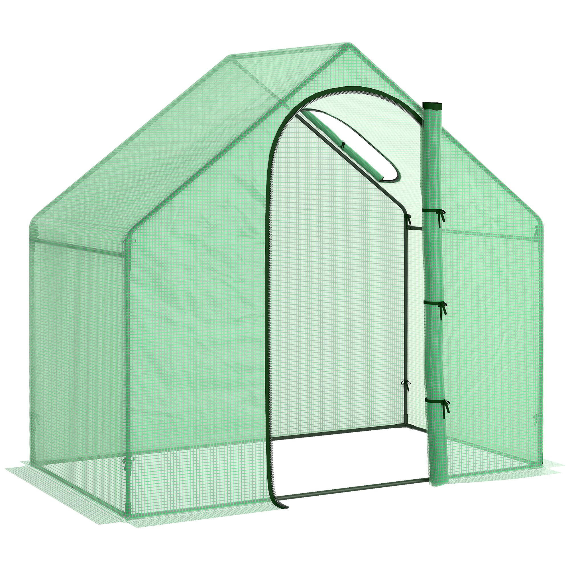 Outsunny FOLIOVÝ SKLENÍK, zelený, ocel, PE plast
