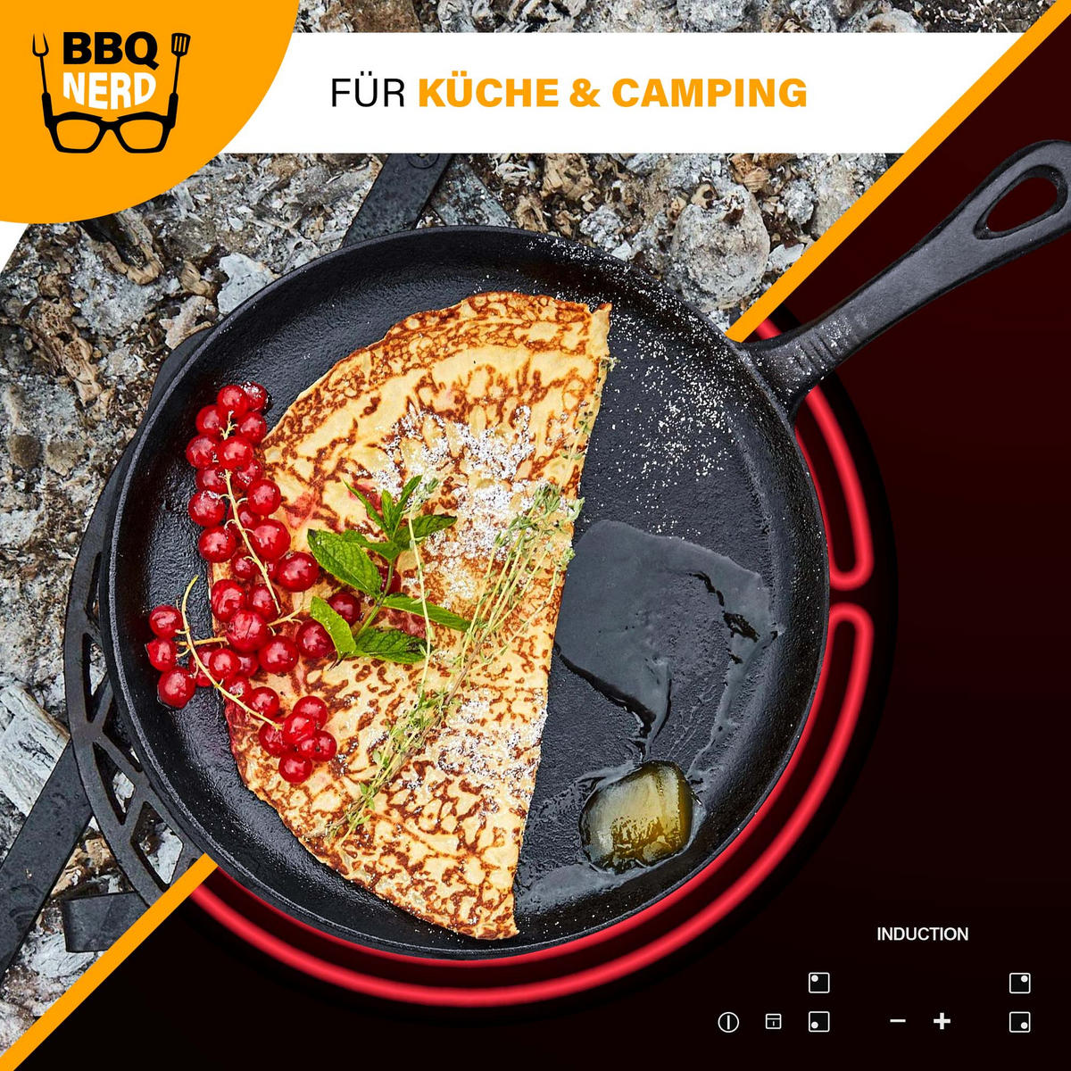 CRÈPESPFANNE GUSSEISEN Ø19cm - Schwarz, Metall (20/4/31cm) - BBQ Nerd