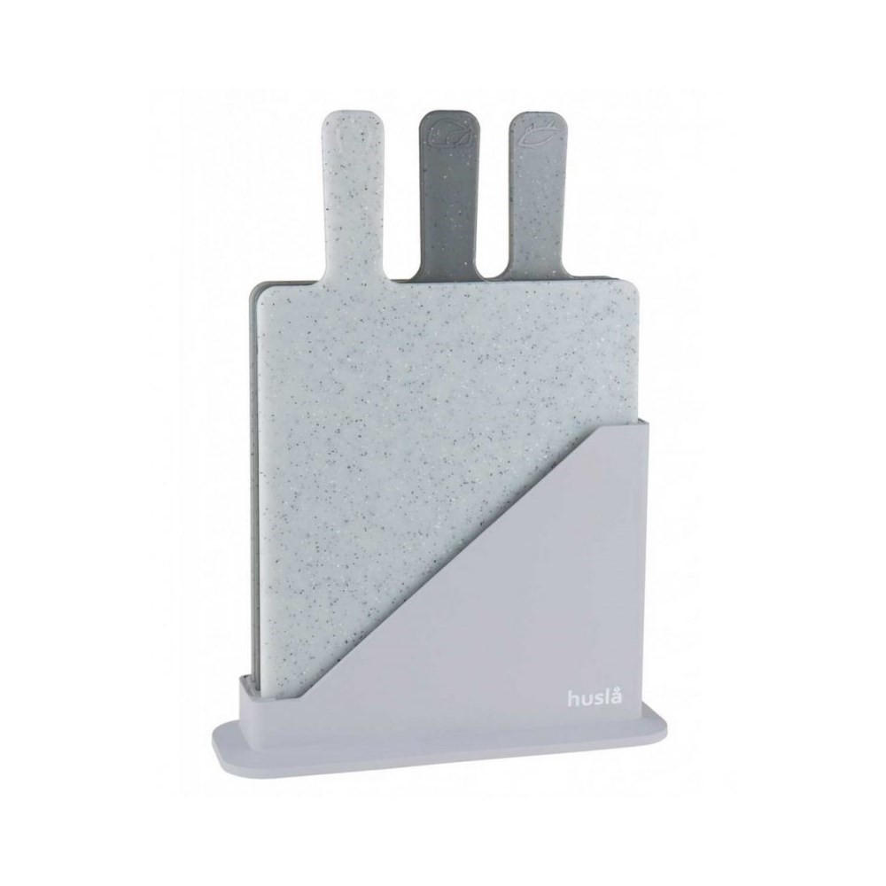 SCHNEIDEBRETT Grau 19.8/32/0.6 cm 73930 - Grau, Kunststoff (32/19.8cm) - Husla 