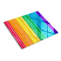 GLASPLATTE 60x52 cm Farbige Streifen - Multicolor, Glas (60/0.4/52cm) - TULUP
