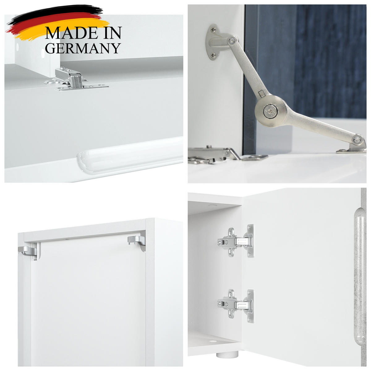 WOHNWAND Moja Türen in Schwarz matt - Schwarz, Holzwerkstoff (330/204/39cm) - Vladon