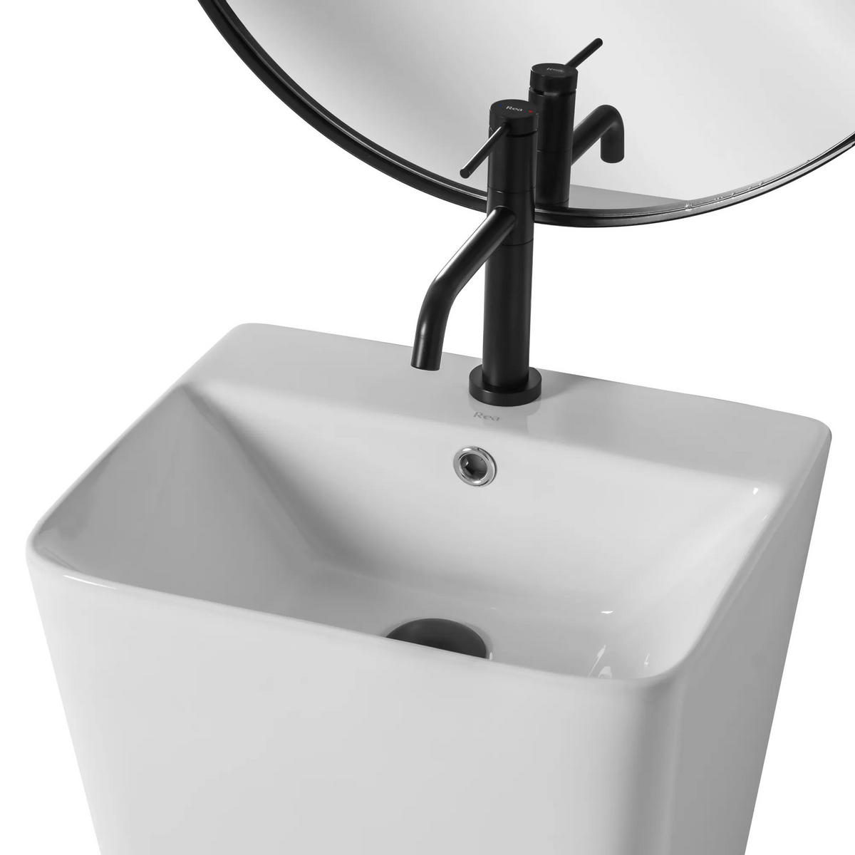 STANDWASCHBECKEN Rea Aris - Weiß, Keramik (37.5/83/44cm) - REA