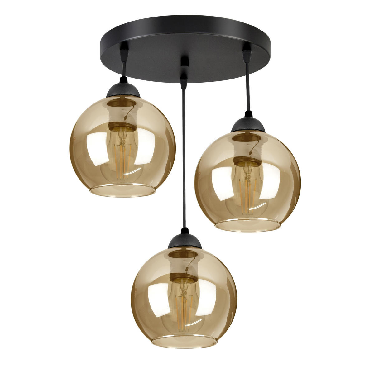 PENDELLEUCHTE HAGEN - Honig, Glas/Metall (40/40/70cm) - kiki design