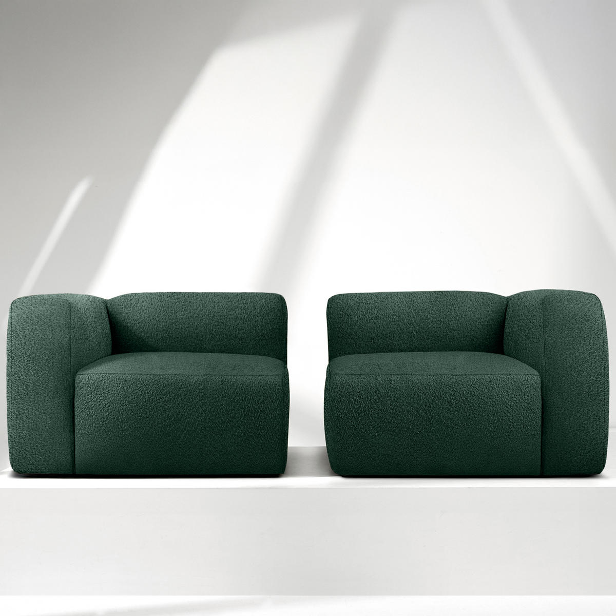 2-SITZER SOFA BUFFO, Dunkelgrün - Dunkelgrün, Holz/Holzwerkstoff (210/73/96cm) - KONSIMO®