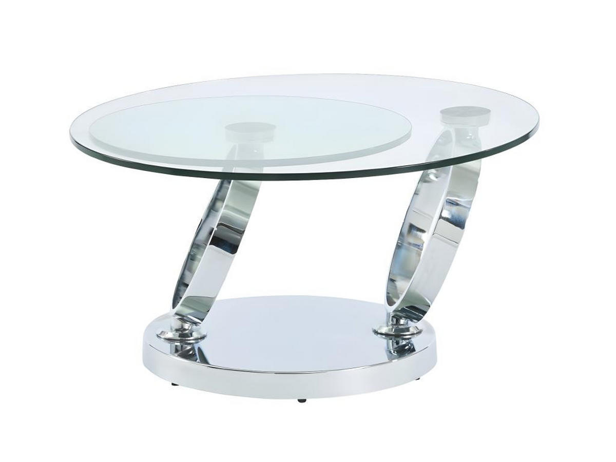 SPARSET : Couchtisch mit drehbarer Tischplatte - Transparent - JOLINE + Teppich Shaggy - Grau - MAZE - Transparent, Glas (230/160/42cm) - Vente-Unique