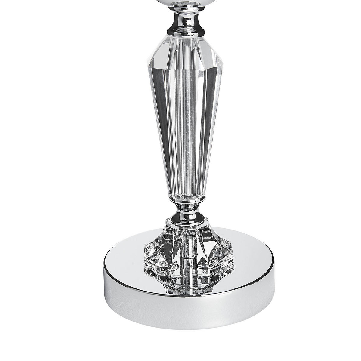 KERZENSTÄNDER Silber Bonao - Silberfarben, Glas (12/42/12cm) - Beliani