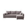 ECKSOFA HEWLET L BIS Zoom 19 Rechts mit Schlaffunktion - Grau, Textil (240/140cm) - Bedante