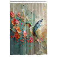 DUSCHVORHANG Petalo 180 x 200 cm - Rosa, Textil (180/200cm) - Sanilo