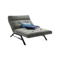 LIEGE AMERIVA Silber Velvet - Silberfarben/Schwarz, Textil (120/110/158cm) - KAWOLA