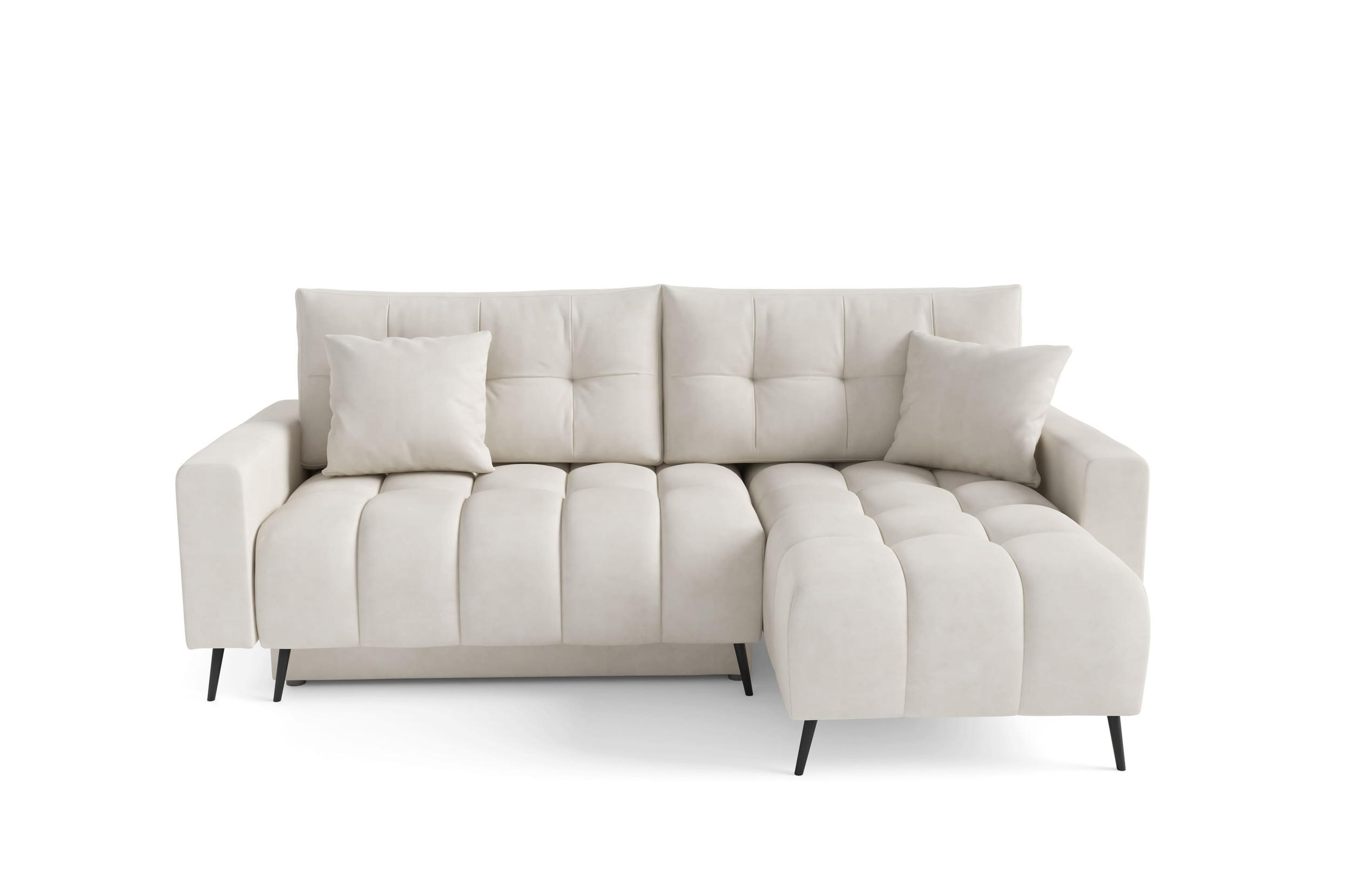 ECKSOFA - Sofa Forta mini - Ecru (Amon 17) - Ecru, Holz (232/148cm)