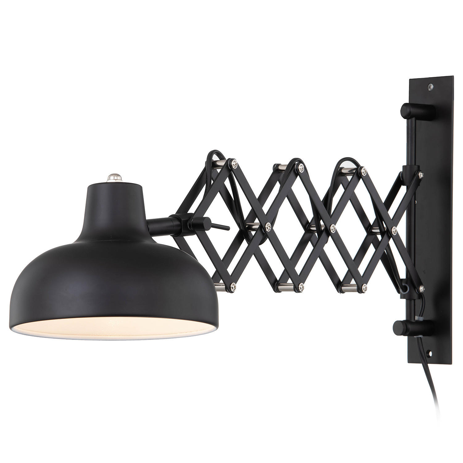 WANDLEUCHTE - Eisen, 1-flammig - Schwarz, Metall (60/28/15cm) - home24