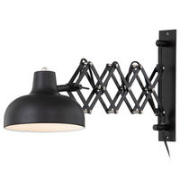 WANDLEUCHTE - Eisen, 1-flammig - Schwarz, Metall (60/28/15cm) - home24