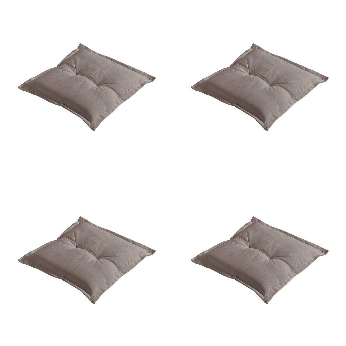 SITZKISSEN Manchester - Taupe - 50/50/7 cm - 4er-Set - Taupe, Textil (50/7/50cm) - Madison