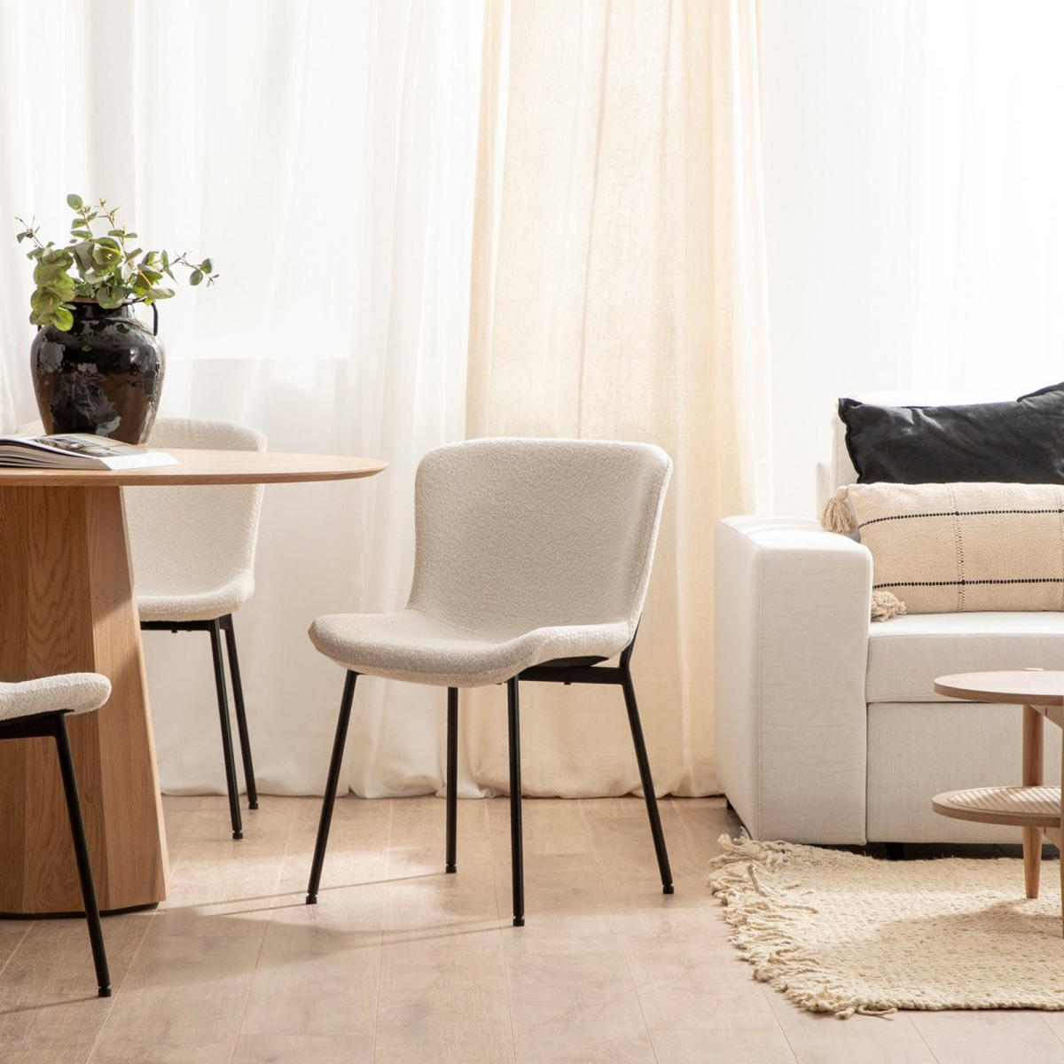 ESSZIMMERSTUHL Ari Beige 50 cm x 80 cm - Beige, Textil (50/80/59cm) - Klast Home