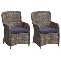 GARTENSTUHL 2er Set Lagos Relaxsessel - Braun, Kunststoff (66/93/62cm) - DELUKE