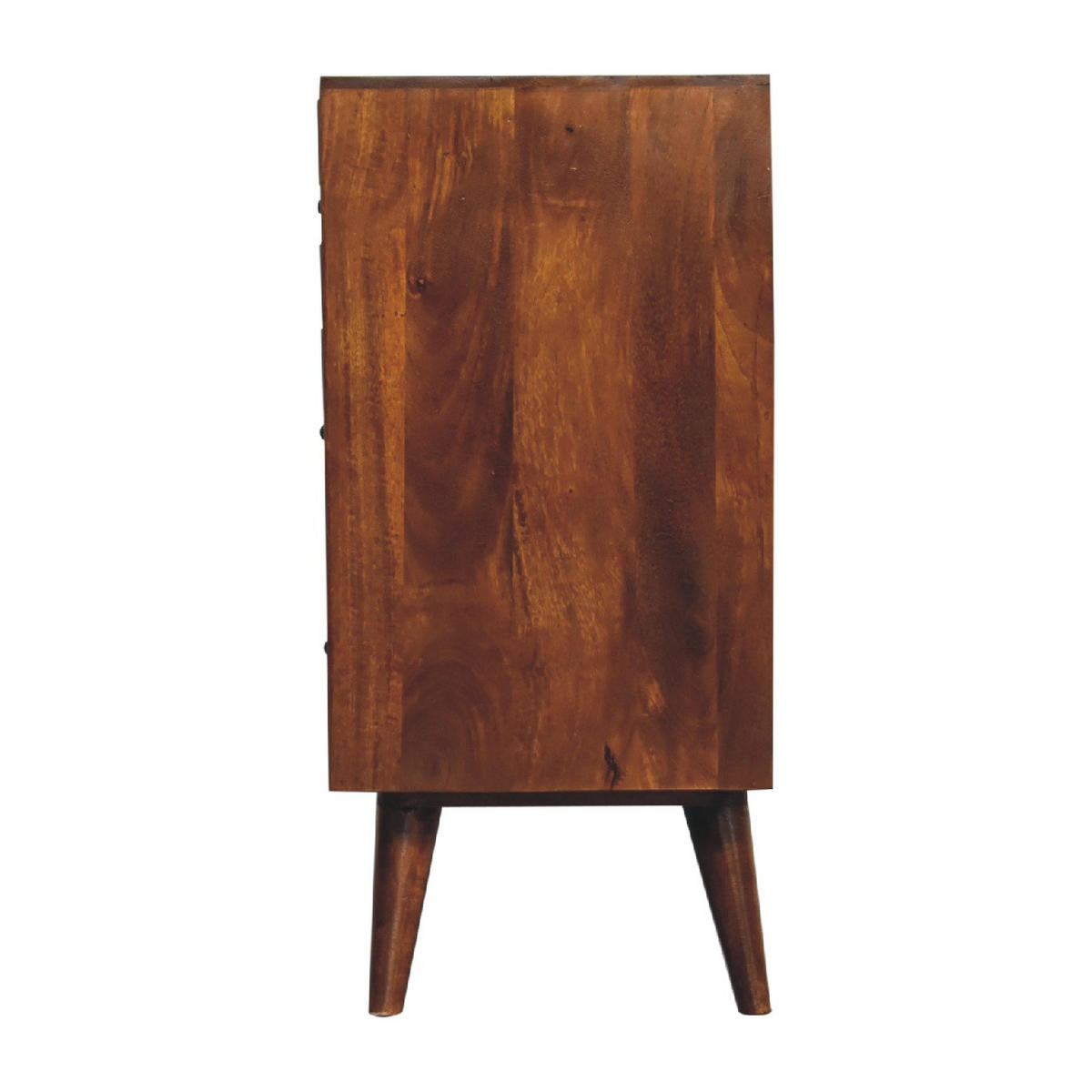 KOMMODE aus Massivholz - Messingfarben/Braun, Holz/Metall (75/77/35cm) - Artisan Furniture