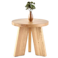 COUCHTISCH Eichenholz vollmassiv rund Naturbelassenen 50/50/45 - Naturfarben, Holz (50/50/45cm)