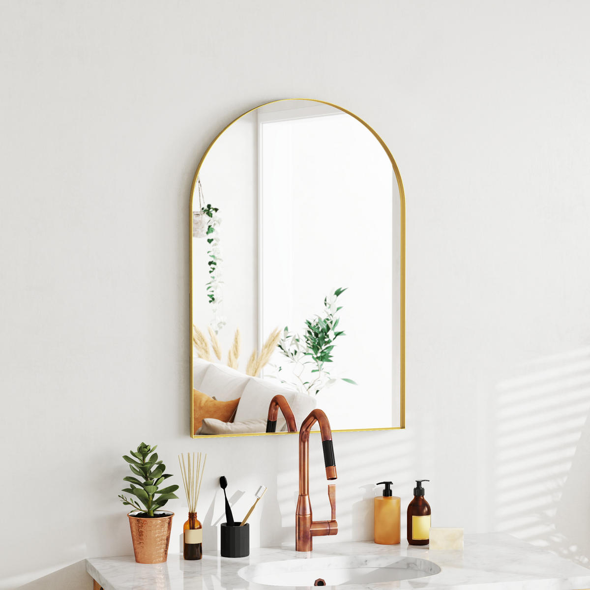 WANDSPIEGEL Goldfarben 60/3/90 cm - Goldfarben, Glas (60/90/3cm) - PANGIVO