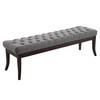 SITZBANK 150/38 cm Stoff Grau - Grau, Holz/Textil (150/46/38cm) - CLP