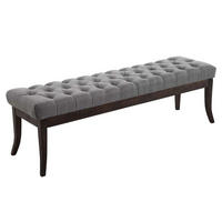 SITZBANK 150/38 cm Stoff Grau - Grau, Holz/Textil (150/46/38cm) - CLP