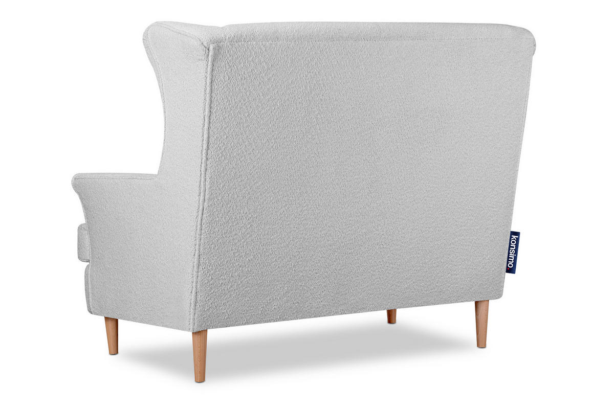 DOPPELSESSEL STRALIS Klassische Stil, hellgrau - Hellgrau, Textil (136/106/96cm) - KONSIMO®