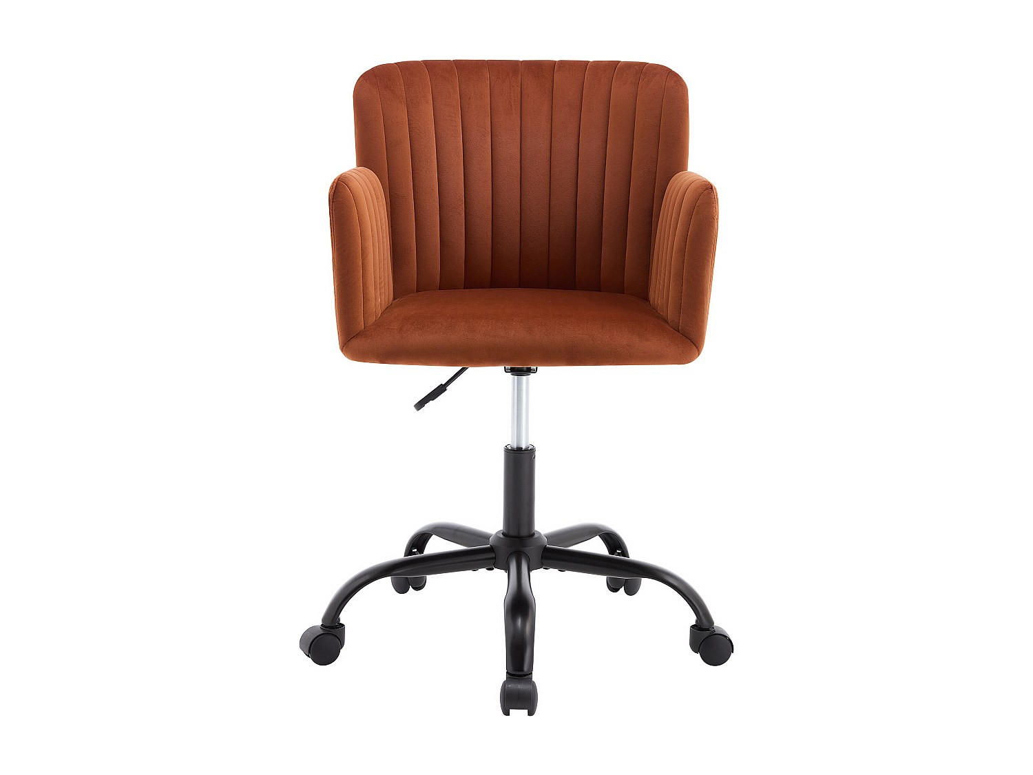 BÜROSTUHL ohne Armlehnen - 53 cm x 54 cm - stoff - terracotta Toara - Terracotta, Textil (53/87/54cm) - Vente-Unique