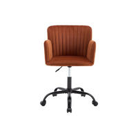 BÜROSTUHL ohne Armlehnen - 53 cm x 54 cm - stoff - terracotta Toara - Terracotta, Textil (53/87/54cm) - Vente-Unique