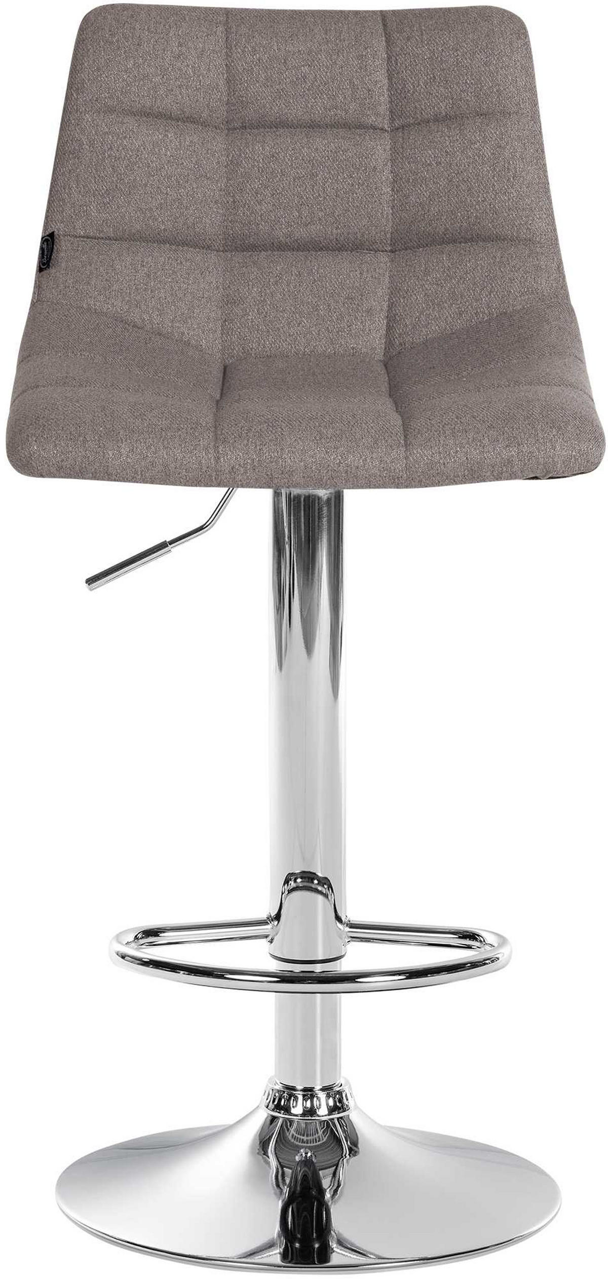 BARHOCKER James Stoff chrom grau - Chromfarben/Grau, Textil/Metall (43/108.5/46.5cm) - TPFLiving