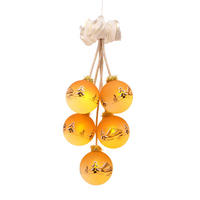 CHRISTBAUMKUGELN LED Leuchtgehänge Goldfarbig 8cm (Glas / 1 Stk.) - Goldfarben, Glas (8/8/8cm)