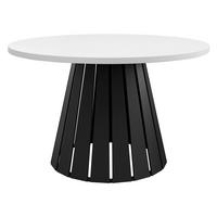 COUCHTISCH Circolo - Schwarz/Weiß, Holzwerkstoff/Metall (75/75/43cm) - MIRJAN24