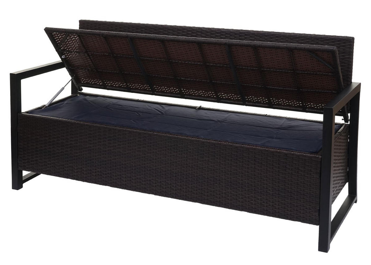 SITZBANK 3er 87x164x57cm Braun/Schwarz - Braun, Metall (164/87/57cm) - PROREGAL